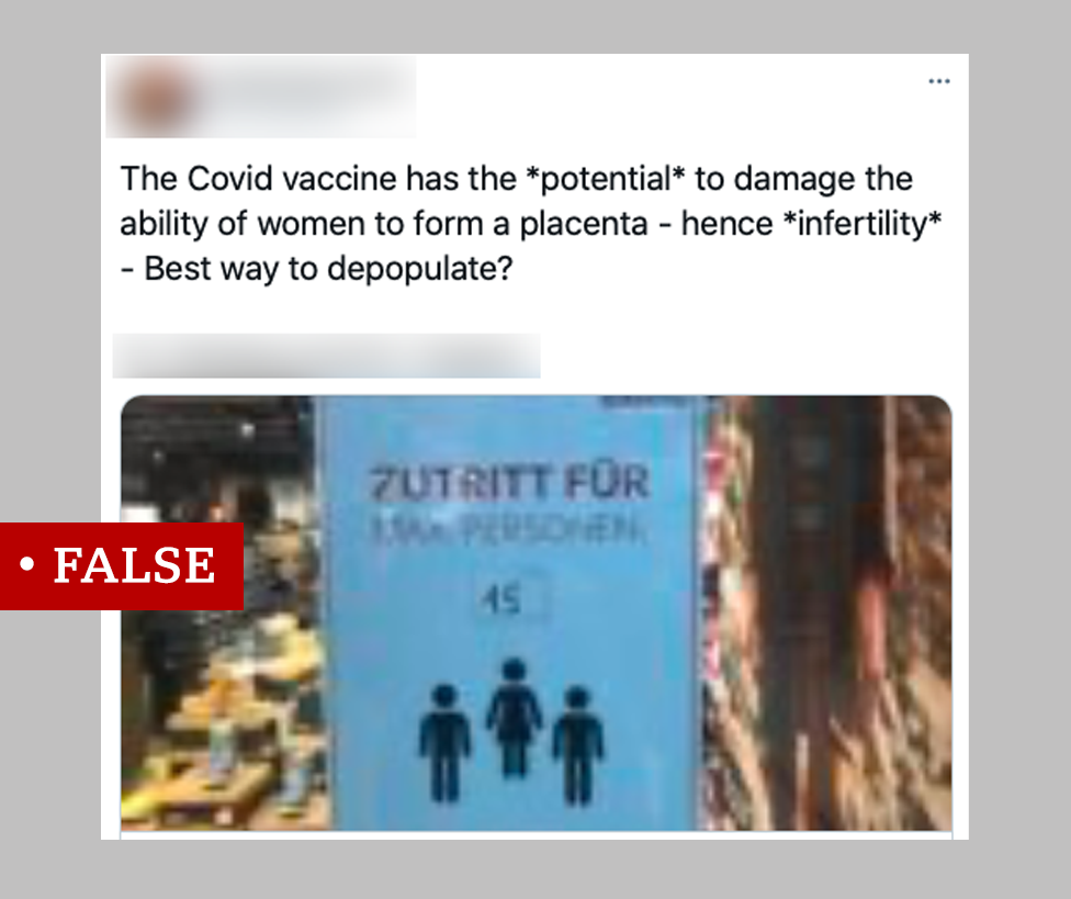 منشور مضلل تم تداوله على وسائل التواصل الاجتماعي يزعم أن اللقاح قد يدمر المشيمة