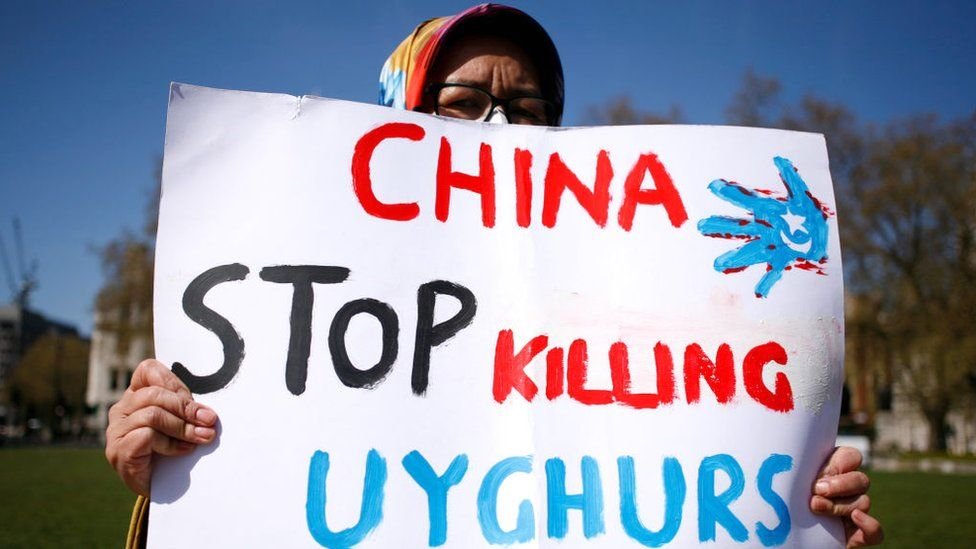 مظاهرة مناهضة لقمع الصين الإيغور