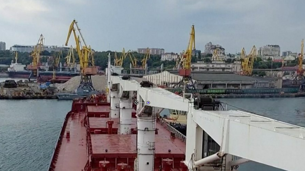 تحميل الحبوب في ميناء أوديسا