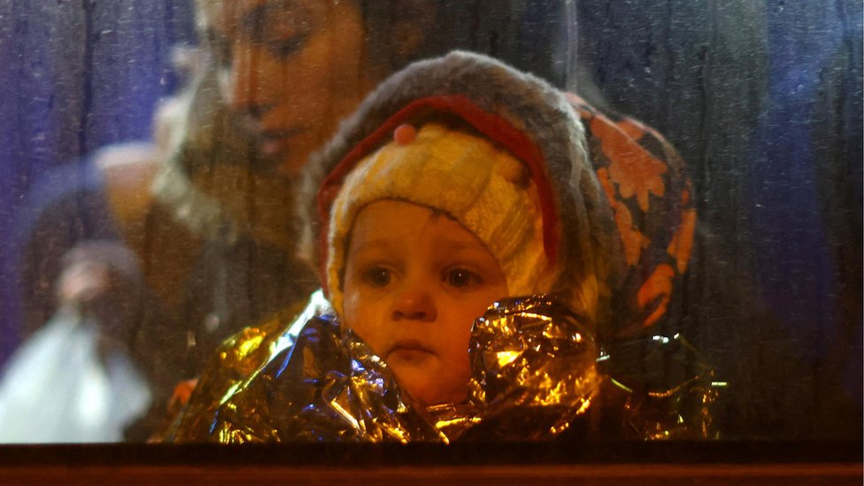 طفل لاجئ أوكراني