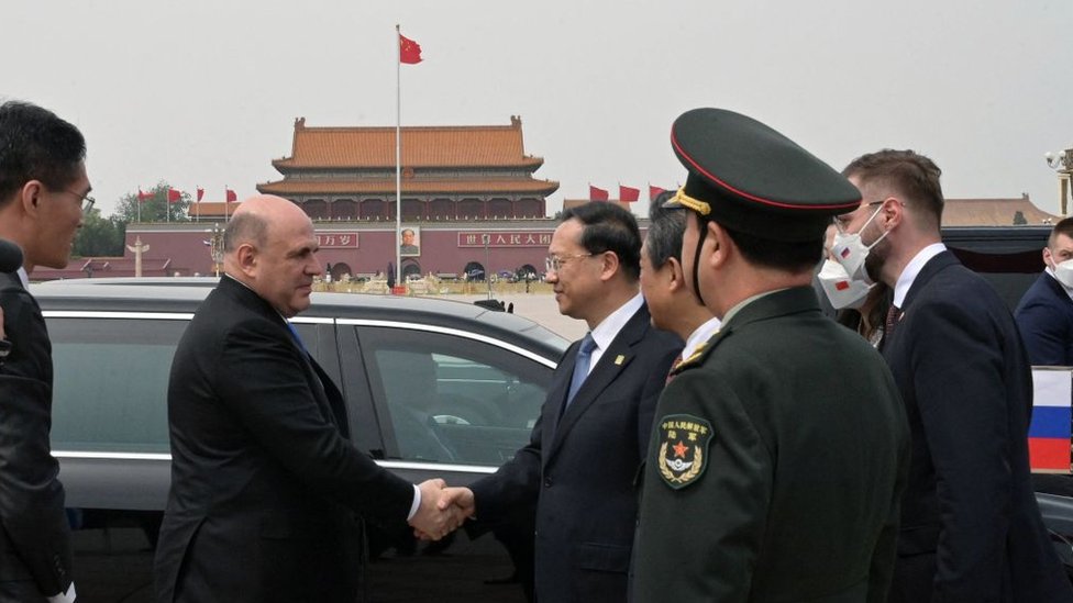 رئيس الوزراء الروسي ميخائيل ميشوستين بعد محادثات مع مسؤولين صينيين في بكين